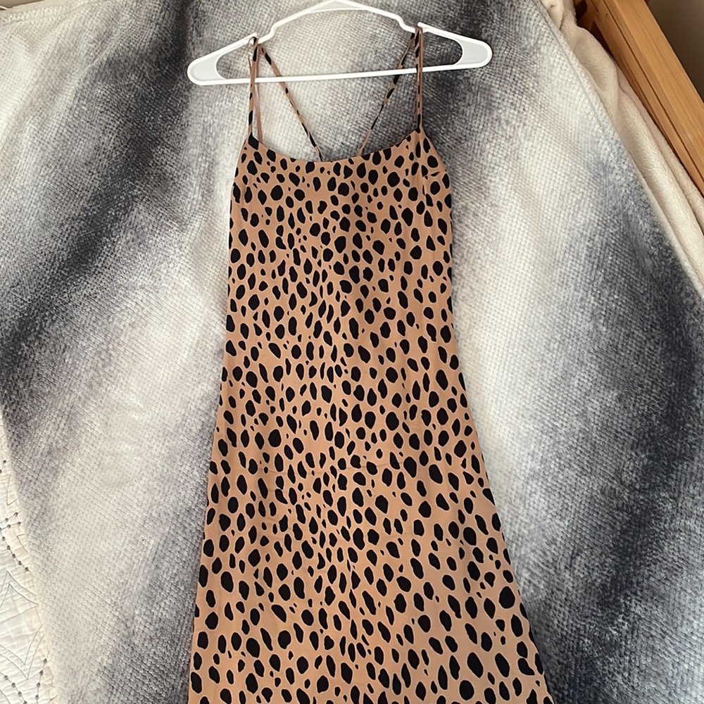 Reformation leopard dress